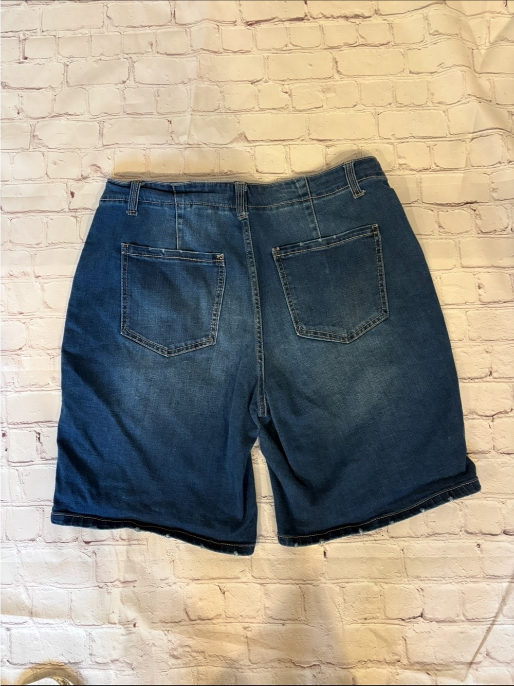 Time and Tru  Dark Blue Denim Utility Shorts - Picture 2 of 5